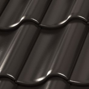 Lucca Vingefalstagsten Sort Silkemat Glaseret