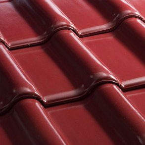 Capri Romerfals Tagsten Bordeauxr�d Glaseret