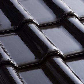 Capri Romerfals Tagsten Sort glaseret     